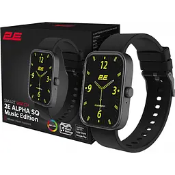 Смарт-годинник 2E Alpha SQ Music Edition 46mm Black (2E-CWW40BK) - мініатюра 9