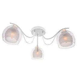 Люстра стельова Brille в спальню E27 60W WH (LK-629C/3) - мініатюра 4