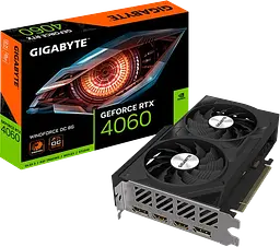Відеокарта GeForce RTX 4060 8GB Gigabyte WindForce OC (GV-N4060WF2OC-8GD) Б/В