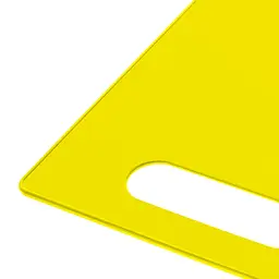 Дошка обробна пластикова для нарізки м'яса, риби, овочів та фруктів 28х18.5 см, Kitchette Жовтий 86155 - мініатюра 4