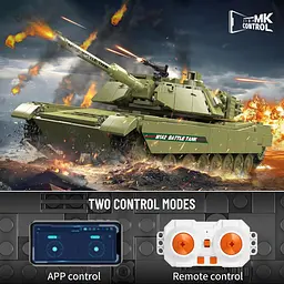 Конструктор танк на радіокеруванні Mould King танк MIA2 Main Battle Tank   для дорослих та дітей військова техніка 1168 деталей - мініатюра 7