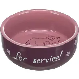 Миска Trixie Thanks for Service для котів керамічна 11 см 300 мл