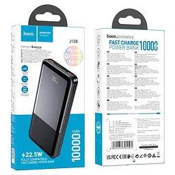 Портативна батарея - зовнішній акумулятор Hoco J108 22.5W 10000mAh чорний - мініатюра 5