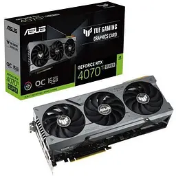 Відеокарта GeForce RTX 4070 Ti, Asus, TUF GAMING OC, 12Gb GDDR6X, 192-bit, 2xHDMI/3xDP, 2760/21000 MHz, 16-pin