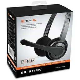 Гарнітура Real-El GD-011MV Black (EL124100022) - мініатюра 3