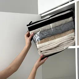 Прозора прямокутна сумка ORGANIZE для речей з ручками M (чорний) - мініатюра 4