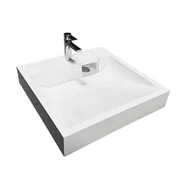 Умивальник на пральну машину без переливу Adamant Washer New White штучний камінь - мініатюра 1