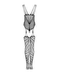 Ажурний бодістокінг під павутину Obsessive Bodystocking G325 black S/M/L, чорний, комбінезон - мініатюра 6