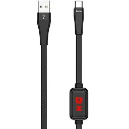 USB Cable Hoco S4 Type-C Black 1m (with display)