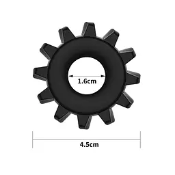 Ерекційне кільце Lovetoy Power Plus Cock Ring Series 4.5 см чорний - мініатюра 3