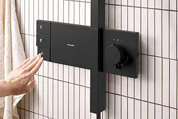 Душова система з термостатом Hansgrohe Raindance Alive Q 210x340 2jet з ShowerSelect Comfort matt black 24590670 - мініатюра 2