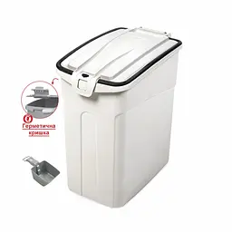 Контейнер для корму Oto Food Container M, білий, 33 л, 26,5×42×46 см