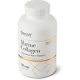 Для суглобів та зв'язок OstroVit Marine Collagen + Hyaluronic Acid + Vitamin C 120 капсул - мініатюра 2