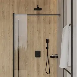 Душова система прихованого монтажу з термостатом Omnires Parma black mat SYSPM11BL, Чорний матовий - мініатюра 2