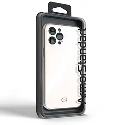 Чехол-накладка для Apple iPhone 12 Pro Max, Replica MagSafe, белый, противоударный защитный чехол с магнитным кольцом MagSafe, защита всего корпуса, TPU+PC, зеркальный, выступающий бортик вокруг экрана, ArmorStandart (ARM76181) - мініатюра 5