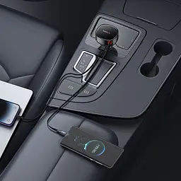 АЗП Baseus Enjoyment Pro 60W (USB) + Retractable Type-C Cable - мініатюра 3