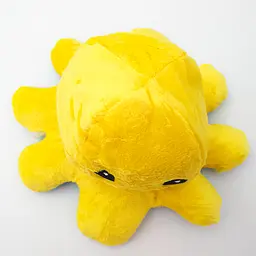 М'яка іграшка Восьминіг перевертень двосторонній веселий сумний Mood Octopus 16 см UKC жовто/синій