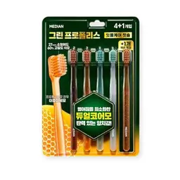 Набір Median зубних щіток Green Propolis Gum Care 4+1 штук