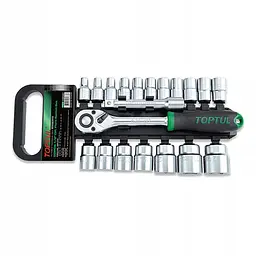 Набір головок з тріскачкою Toptul 1/2" 20од. 8-32мм GABB2001 - мініатюра 2
