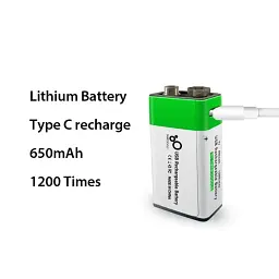 Акумулятор Крона Smartoools 650 mAh 9V / 6LR61 літієвий із вбудованою зарядкою Type-C (19327) - мініатюра 5