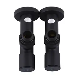 Набір Кран вентильний кутовий з американкою Solomon Lux 1/2″ 7777 (2шт.) Black 000020284 - мініатюра 3