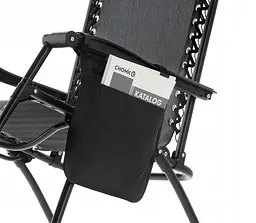Шезлонг GardenLine Relax Black до 130 кг.! - мініатюра 3