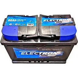 Автомобільний акумулятор ELECTRON START-STOP AGM 6СТ 80Ah АзЕ 840А (EN) 580901084 - мініатюра 2