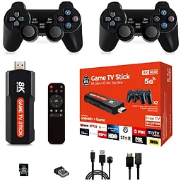 Портативна ігрова приставка Game TV Stick 5G, мініконсоль консоль hdmi з бездротовими джойстиками для тв