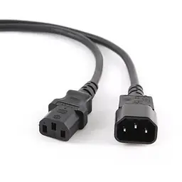 Кабель живлення від мережі PC-189, чорний, 3 м, Cablexpert, IEC C14 - IEC C13, 3x1 мм² (PC-189-VDE-3M)