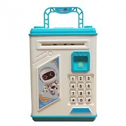 Дитяча електронна скарбничка сейф музична з кодовим замком синя Money Box