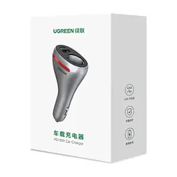 Зарядний пристрій Ugreen USBC PD20W + USB QC3.0 silver (60712) - мініатюра 8
