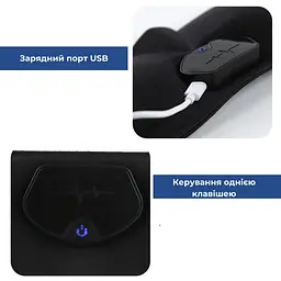 Маска для сну проти хропіння EMS, з вібрацією, акумулятор USB, чорна - мініатюра 10