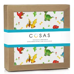 Пелюшка багаторазова Cosas непромокаюча Dino Baby 100x120 см, зелена