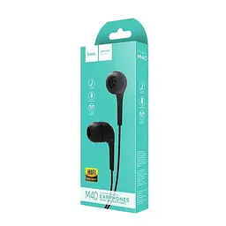Навушники Hoco M40 Prosody universal earphones with microphone чорні - мініатюра 2
