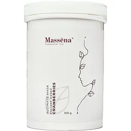 Альгінатна маска для обличчя Massena Cranberries на основі сахарози 300 г 