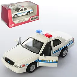 Машинка металлическая инерционная полиция 12 см (KT5342W) - миниатюра 1