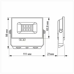 Прожектор TITANUM LED 10W 6000K TLF106 220V (TLF106) - мініатюра 3