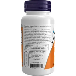 Ацетил-L Карнітін Now Foods Acetyl L-Carnitine 500 мг 200 капсул - мініатюра 3