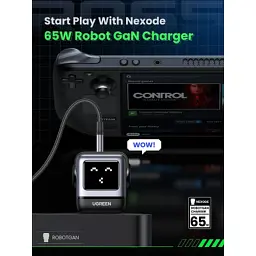 Зарядний пристрій Ugreen 1xUSB + 2xUSB-C 65W GaN CD361 gray (25685B) - мініатюра 9