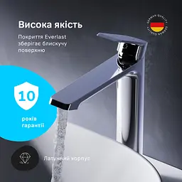 Змішувач для умивальника AM.PM Flash високий хром F9H92000 - мініатюра 4