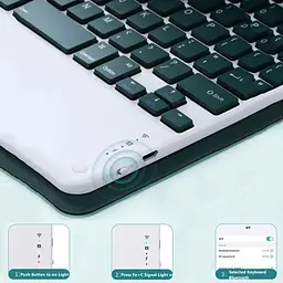 Чохол клавіатура для Xiaomi Redmi Pad 2 11 2025 Bluetooth Keyboard Фіолетовий - мініатюра 4