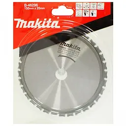 Диск пиляльний по металу 150х20 мм 32T Makita Specialized B-46296 - мініатюра 2