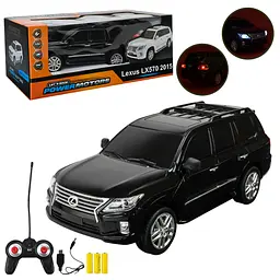 Радіокерована машина Lexus LX570 1:24 POWERMOTORS PM2406BLACK, чорна, зі світлом, акумулятор, коробка 26,5х14х10,5 см - мініатюра 3