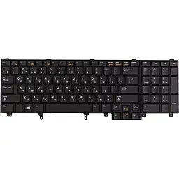 Клавіатура для ноутбука DELL Latitude E6520, E5520 чорна, чорний фрейм (KB315031)