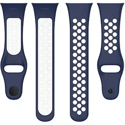 Ремінець DK для Xiaomi Redmi Watch 3 Silicone Sport Band Nike (blue / white) - мініатюра 2