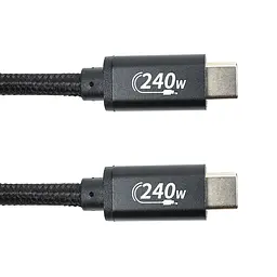 Кабель San Guan USB Type-C - USB Type-C PD 240W, 3 м, чорний