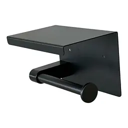 Тримач туалетного паперу Primo TP03 металевий з полицею - Black - мініатюра 4