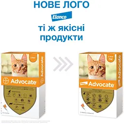 Уцінка. Краплі від паразитів Elanco Advocate для кішок до 4 кг 0.4 мл x 3 піпетки  - мініатюра 3