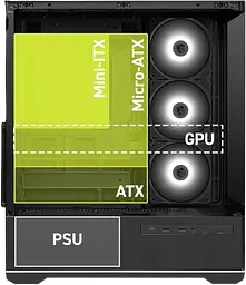 Корпус MSI MAG Pano 110R PZ ARGB Black - мініатюра 4