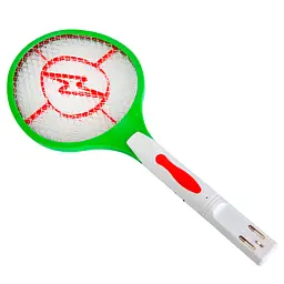 Мухобойка електрична зелена ракетка від комарів Rechargeable Mosquito Hitting Swatter